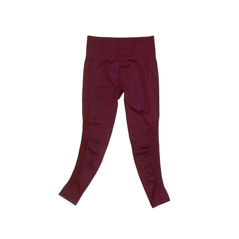 Fabletics | High-Waist Perforated ⅞ Leggings Red Maroon, Women’s Small